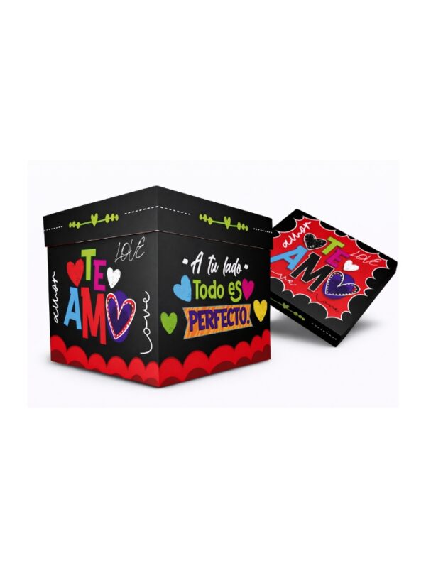 caja cubo colores amor