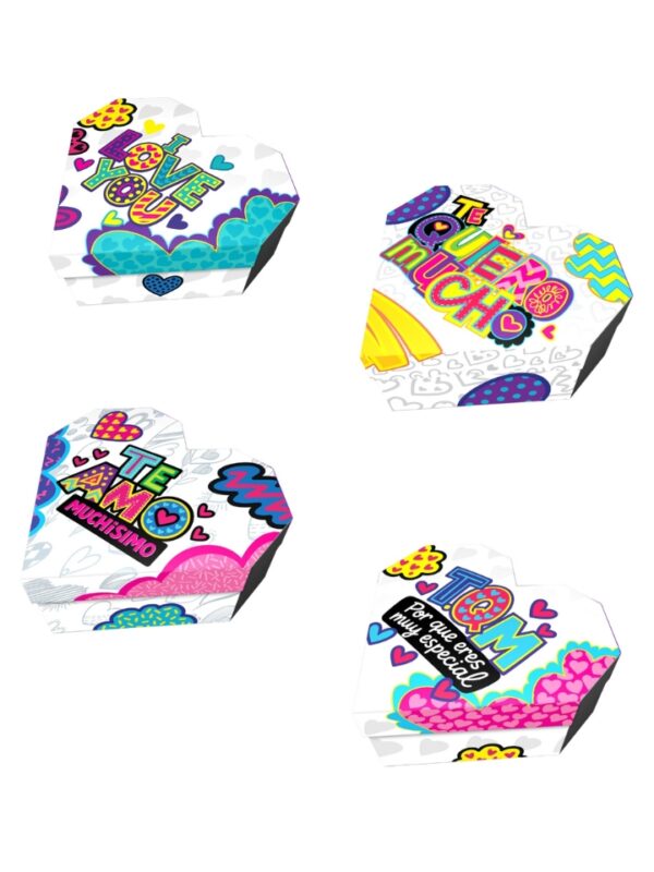 cubo lv oro corazón mediano