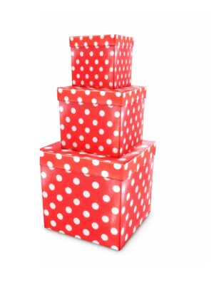 caja cubo bolas brillo línea colors