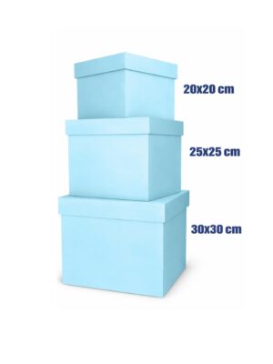 cubo liso azul cielo línea liso colors